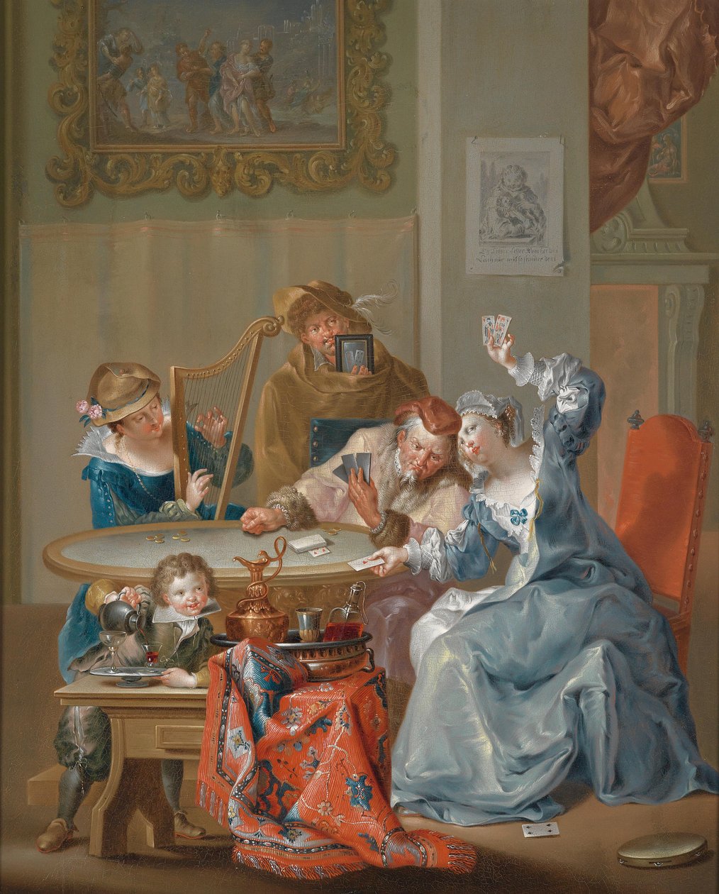 Kortspelet av Johann Georg Platzer