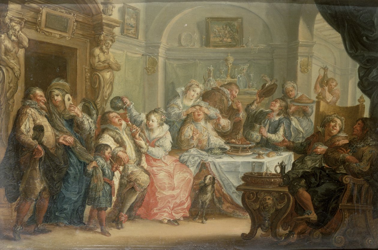 Fete Champetre (en i ett par) av Johann Georg Platzer
