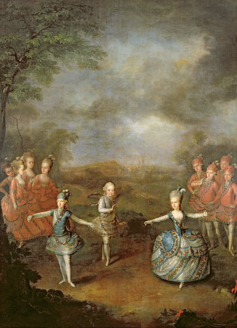 Marie Antoinette och hennes systrar i 