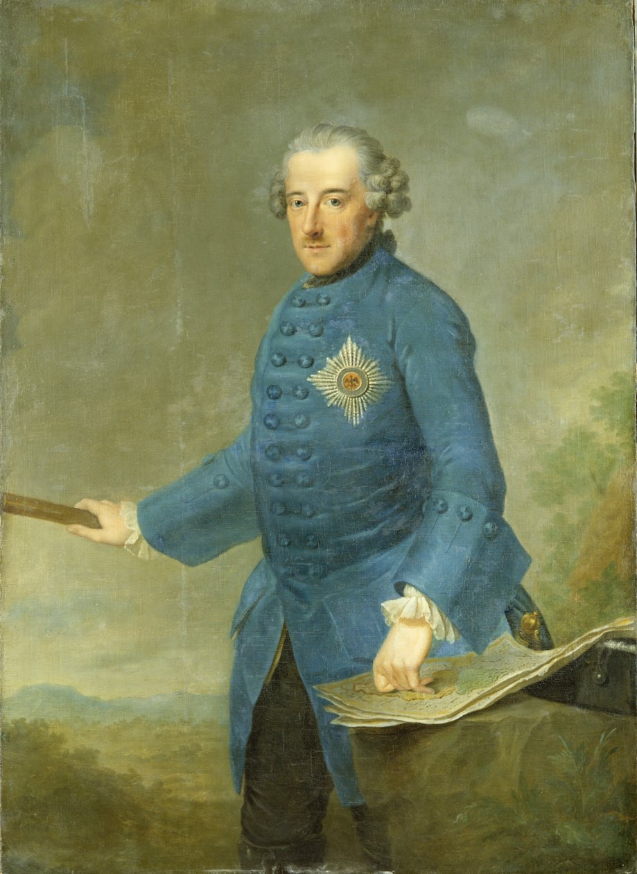 Fredrik II den store av Preussen, ca 1770 av Johann Georg Ziesenis