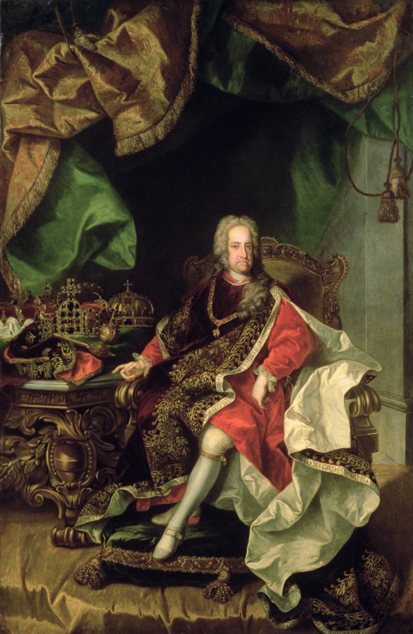 Kejsar Karl VI (1685-1740), omkring 1730, av Johann Gottfried Auerbach