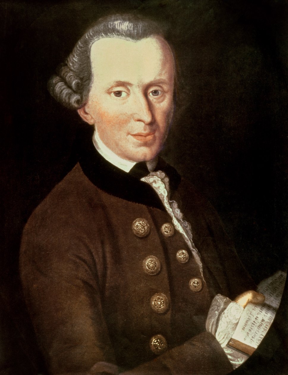 Porträtt av Emmanuel Kant, 1768 av Johann Gottlieb Becker