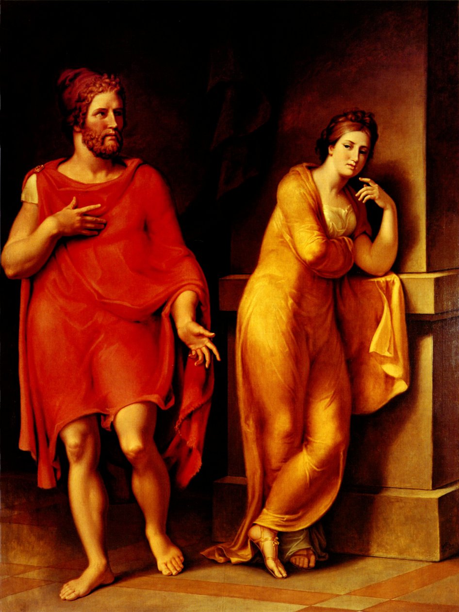  Odysseus und NausikaanEnglish: Odysseus and NausicaanFrancais : Ulysse et Nausicaan av Johann Heinrich Wilhelm Tischbein