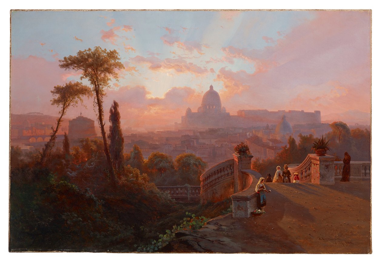 View of Rome av Johann Herman Carmiencke