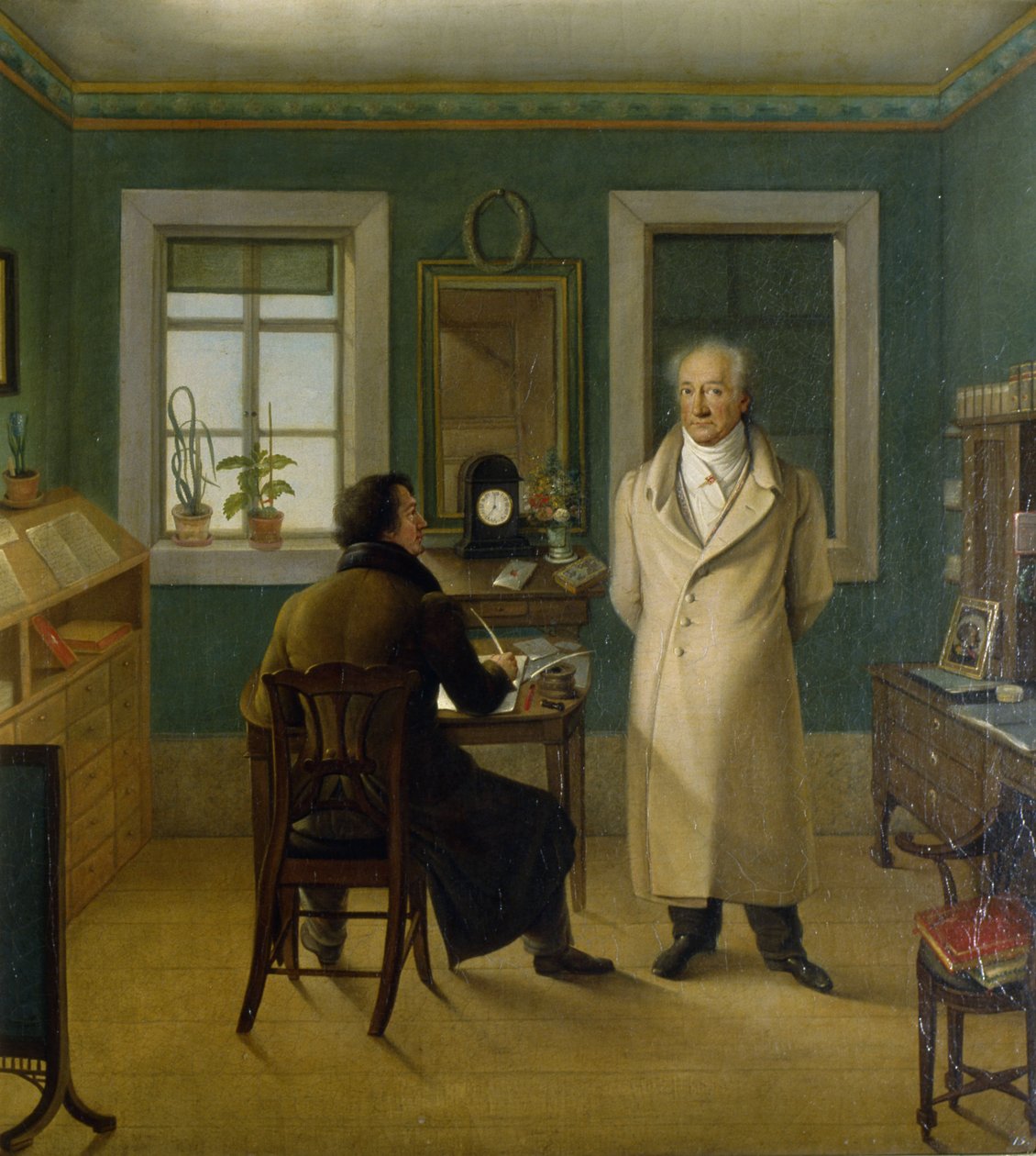 Goethe dikterar till sin kontorist John, 1834 av Johann Joseph Schmeller