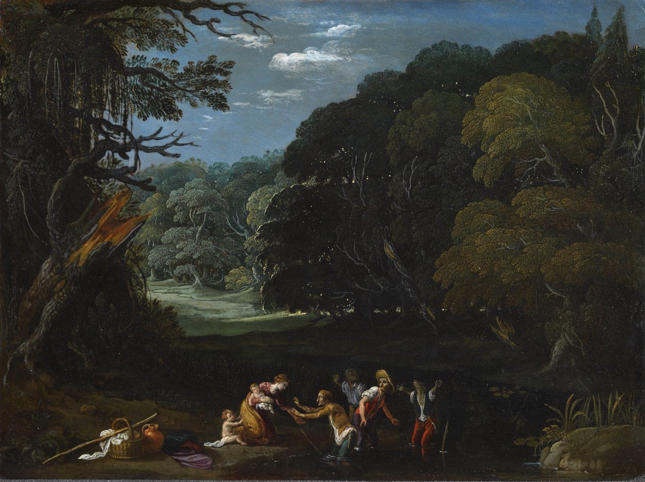 Latona changing the Lycian peasants into frogs av Johann or Hans Konig