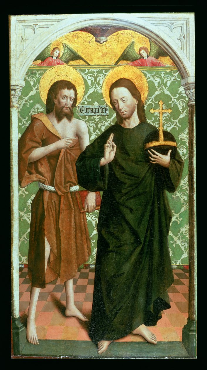 Kristus och Johannes Döparen av Johann Koerbecke