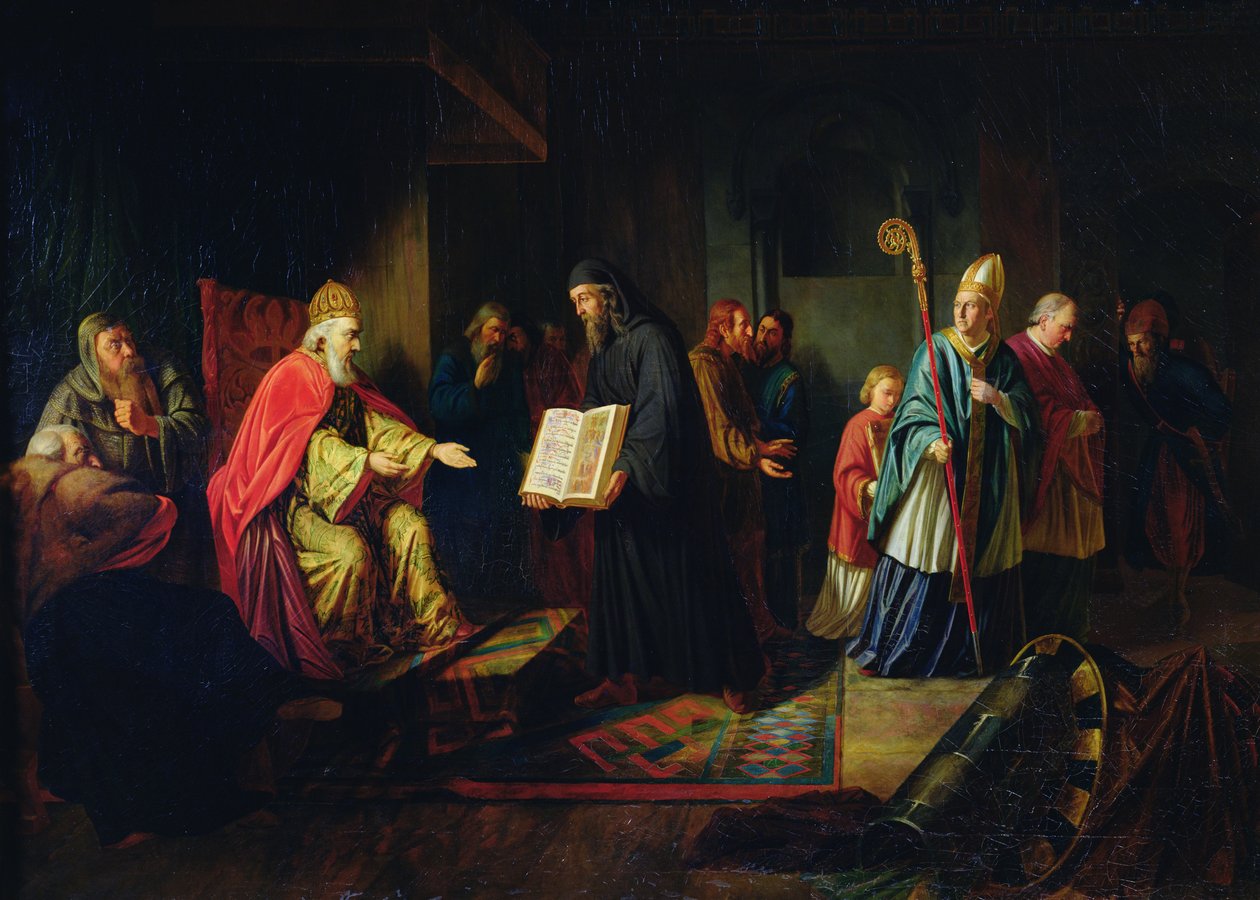 Vladimir Svyatoslavich den store valde religionen år 987. av Johann Leberecht Eggink