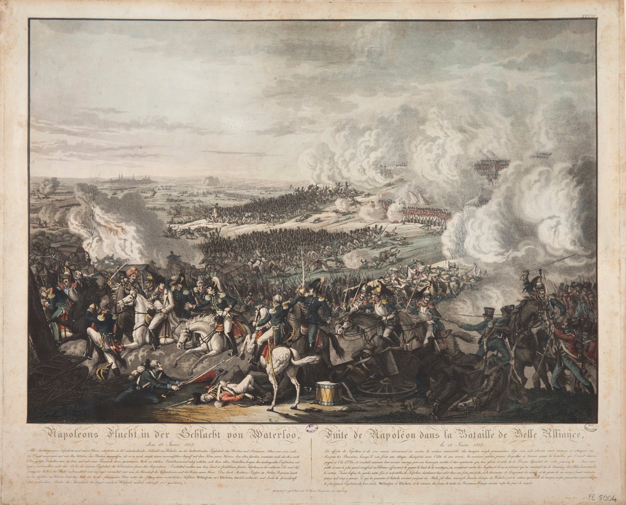 Napoleons flykt i slaget vid Waterloo av Johann Moritz Rugendas