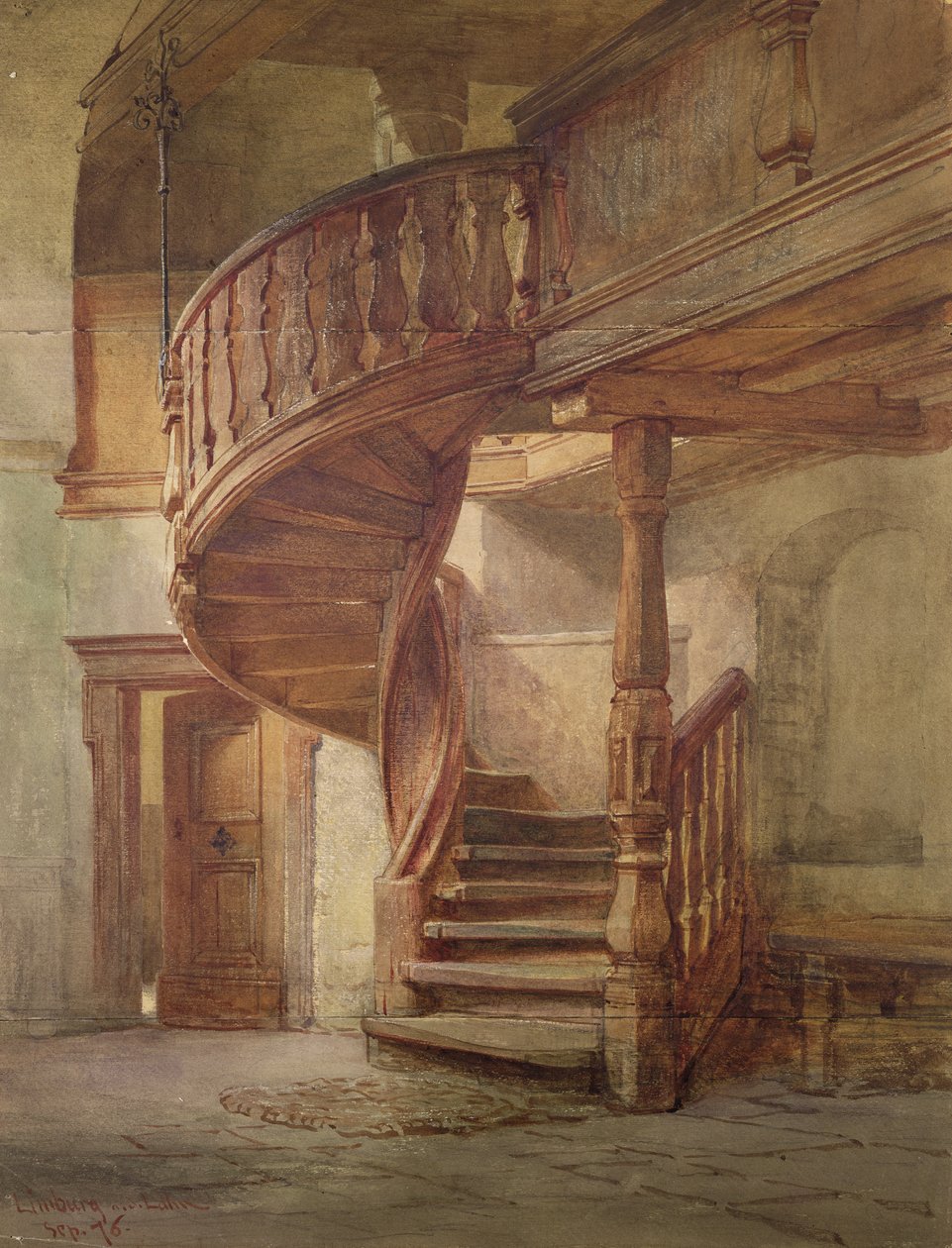 Spiraltrappa. Limburg vid Lahn av Johann Martin Gensler
