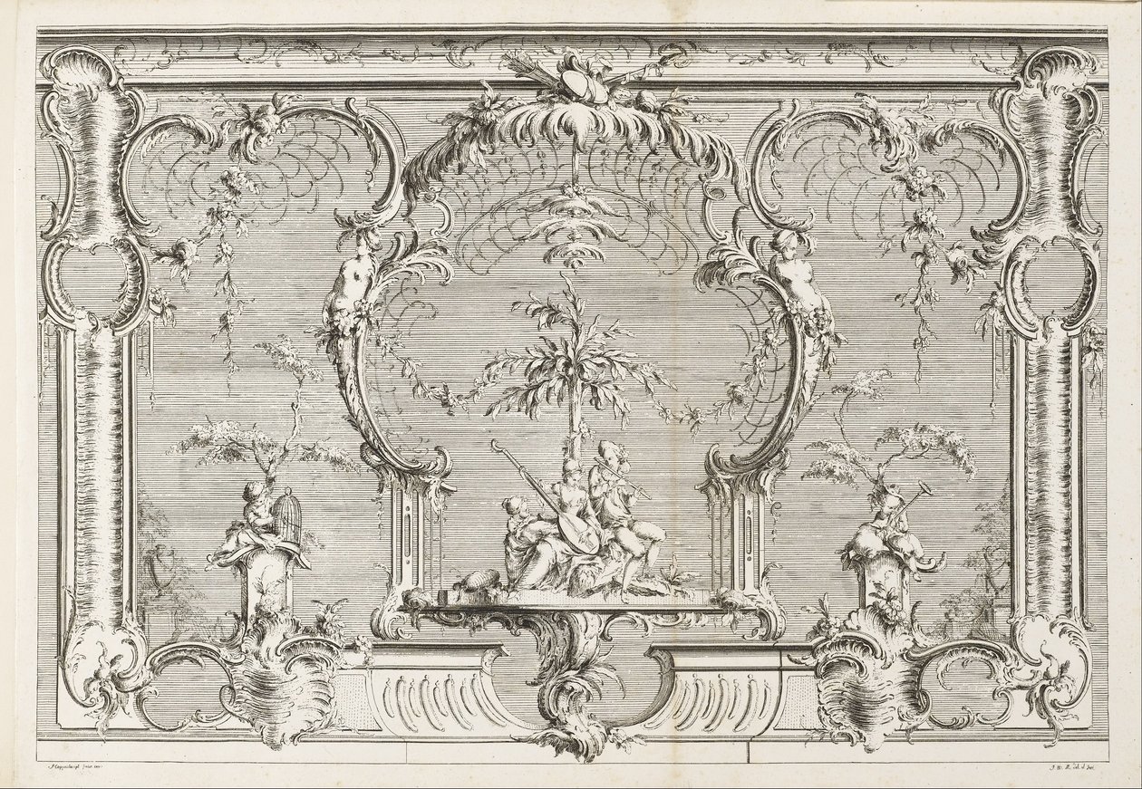 Design för en skärm av Johann Michael Hoppenhaupt