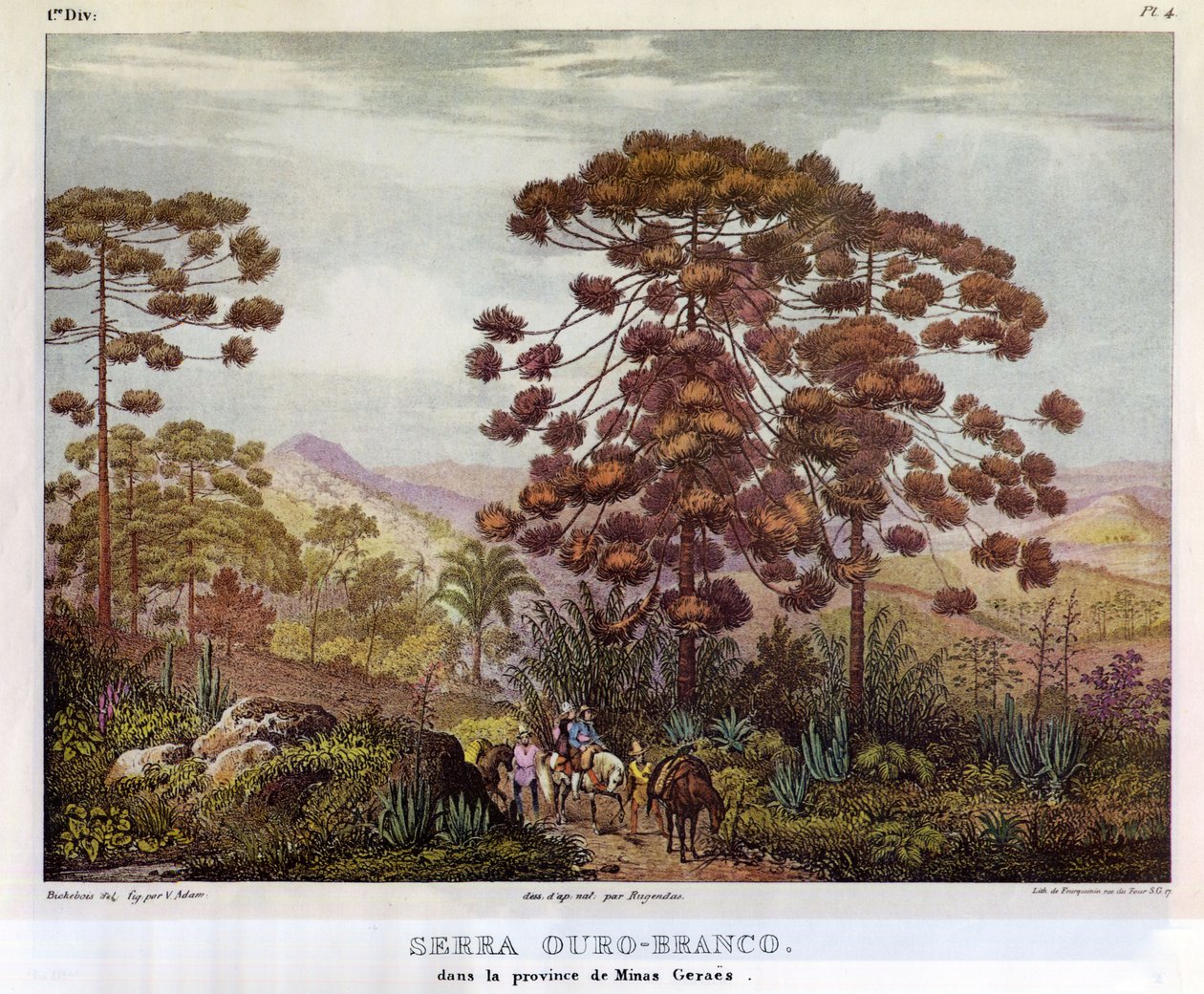 Ouro Branco Mountain av Johann Moritz Rugendas
