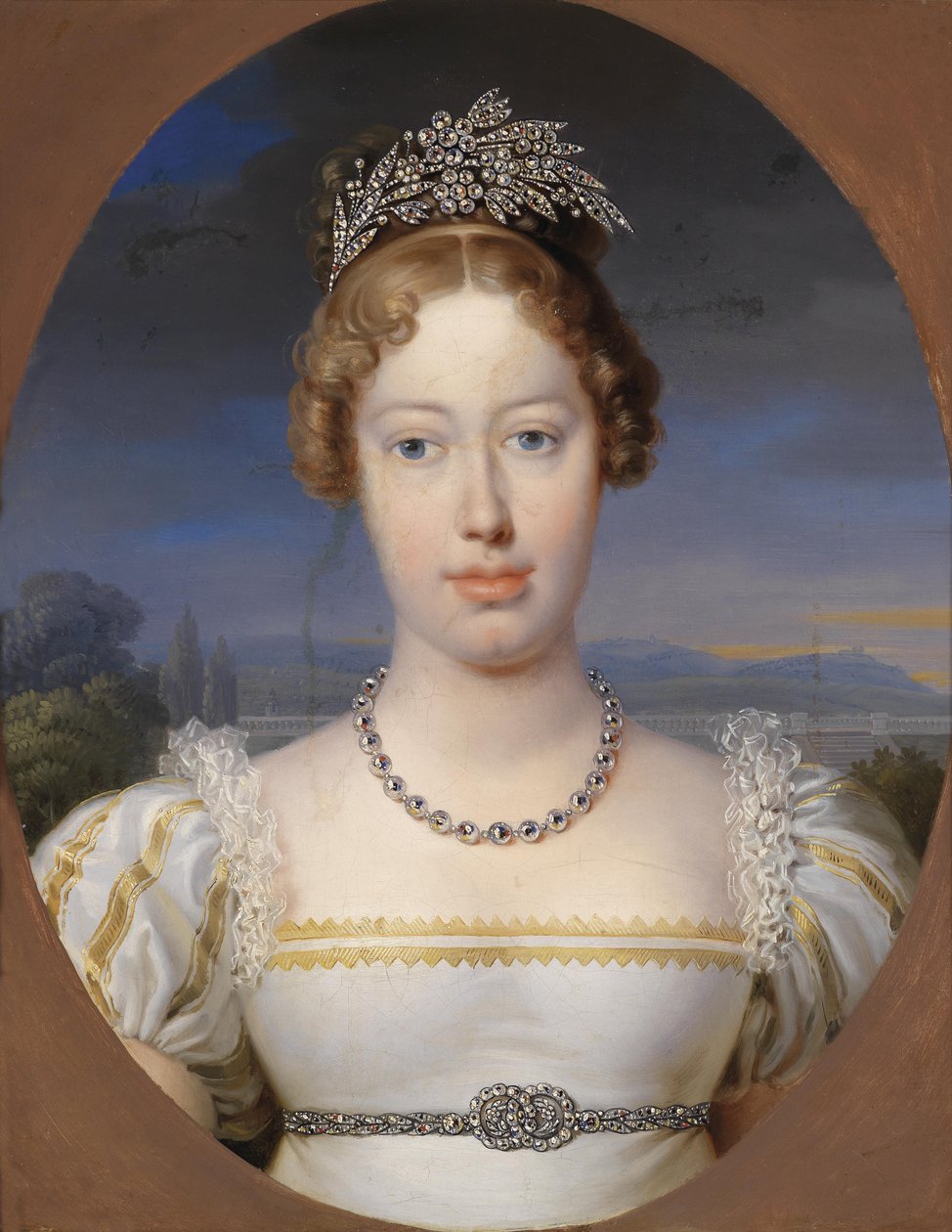 Porträtt av en Carolina Ferdinanda av Österrike inte en prinsessa av Schleswig-Holstein av Johann Peter Krafft