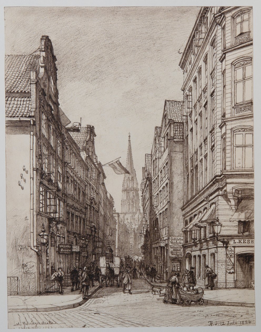 Old-Gröningerstraße av Johann Theobald Riefesell
