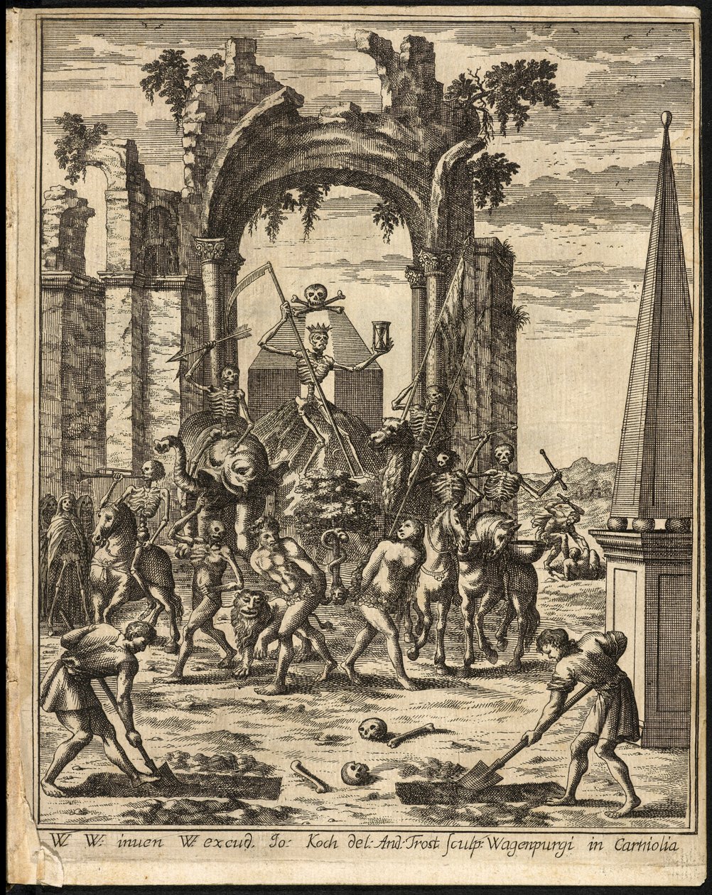 Framsidan av The theatre of human death av Johann Weikhard von Valvasor