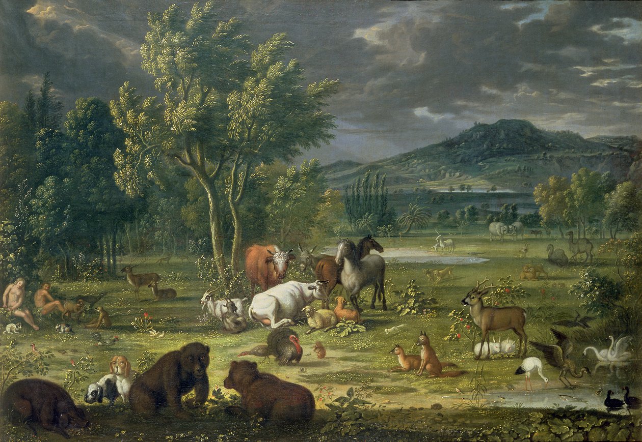Adam och Eva i paradiset av Johann Wenzel Peter