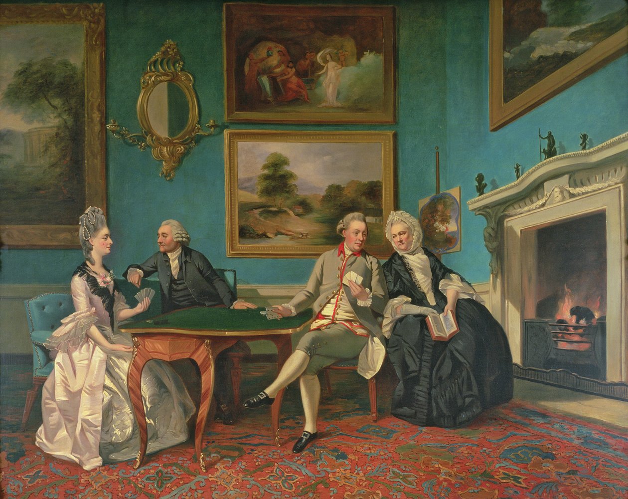 Familjen Dutton i salongen i Sherborne Park, Gloucestershire, ca 1774 av Johan Joseph Zoffany