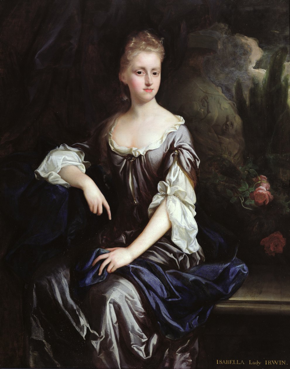 Porträtt av Isabella Machell, Viscountess Irwin, ca 1685-90 (olja på duk) av Johann (attr.to) Closterman