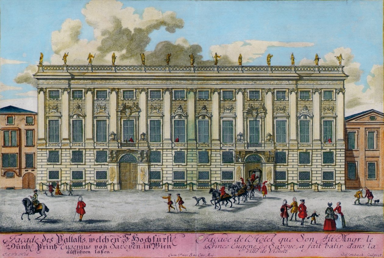 Prins Eugene av Savojens vinterpalats i Himmelpfortgasse av Johann Adam Delsenbach