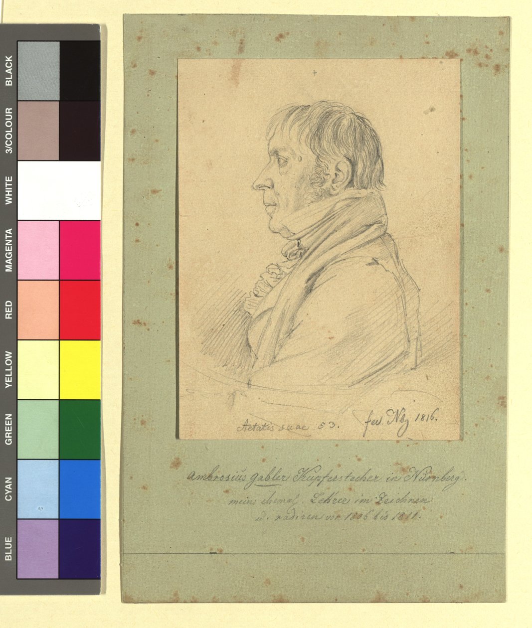 Ambrosius Gabler (1762-1834), tecknare och kopparstickare av Johann Adam Klein