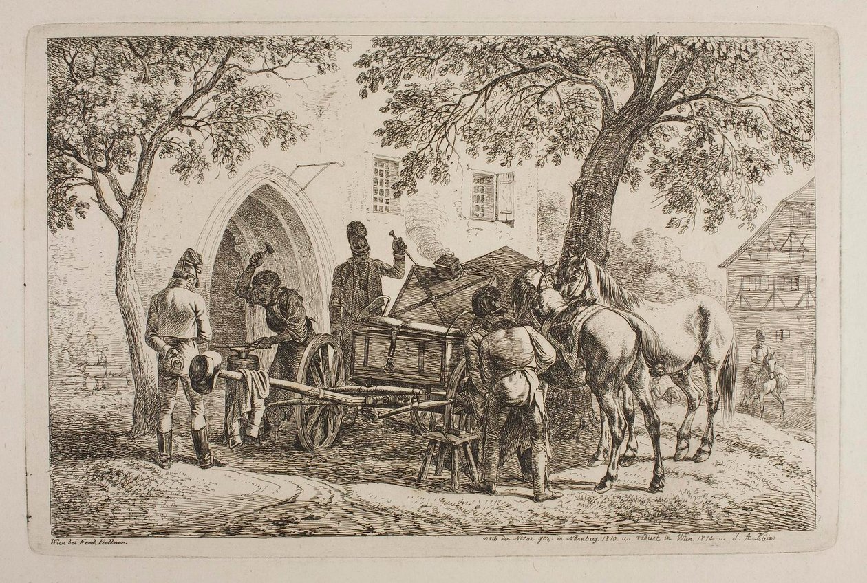Bavarian Field Smithy av Johann Adam Klein