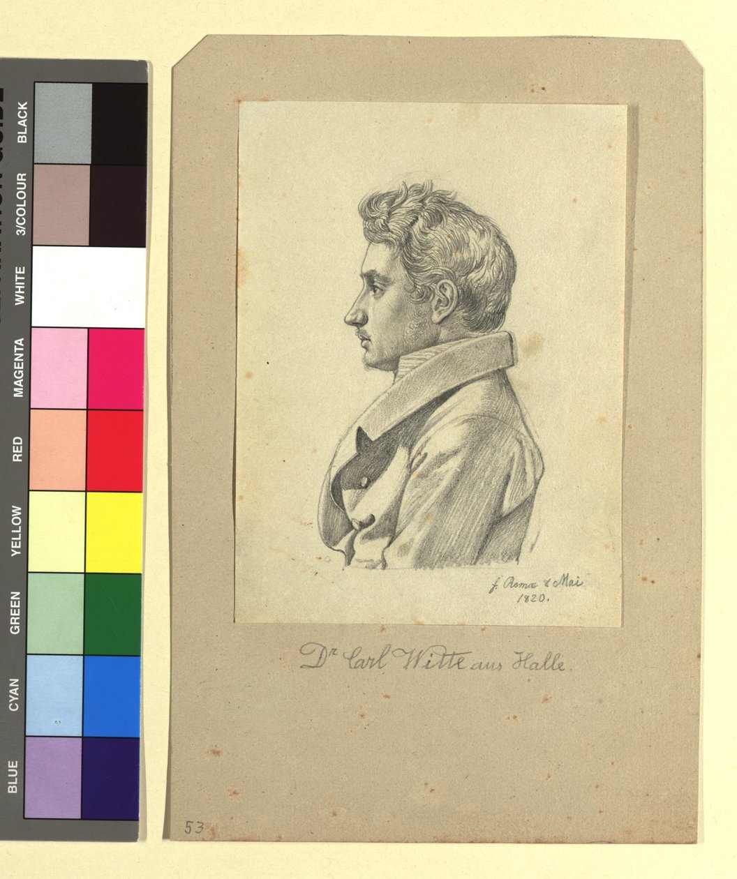 Carl Witte (Dr. jur. et phil., 1800-1883), poet av Johann Adam Klein