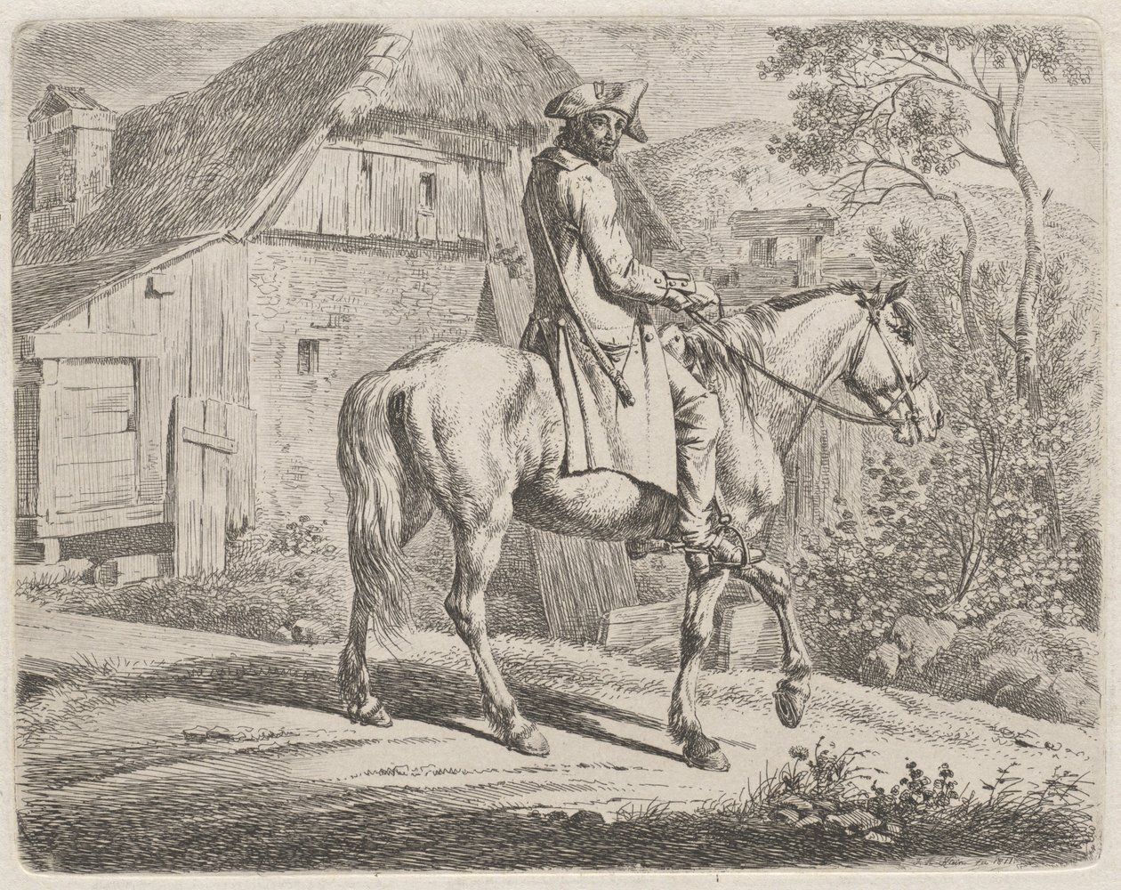 Nötkreaturshandlare till häst av Johann Adam Klein