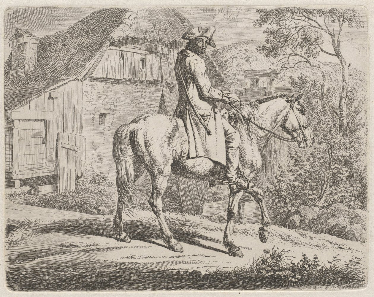 Nötkreaturshandlare till häst av Johann Adam Klein