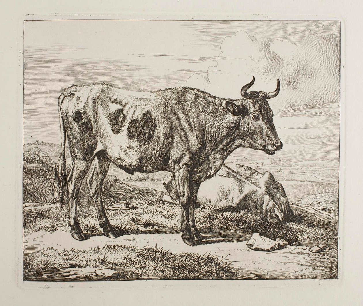 Boskap på fältet av Johann Adam Klein