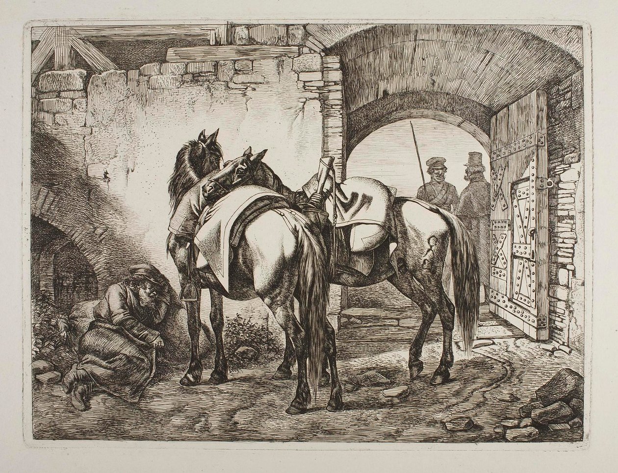 Kosackhästar av Johann Adam Klein