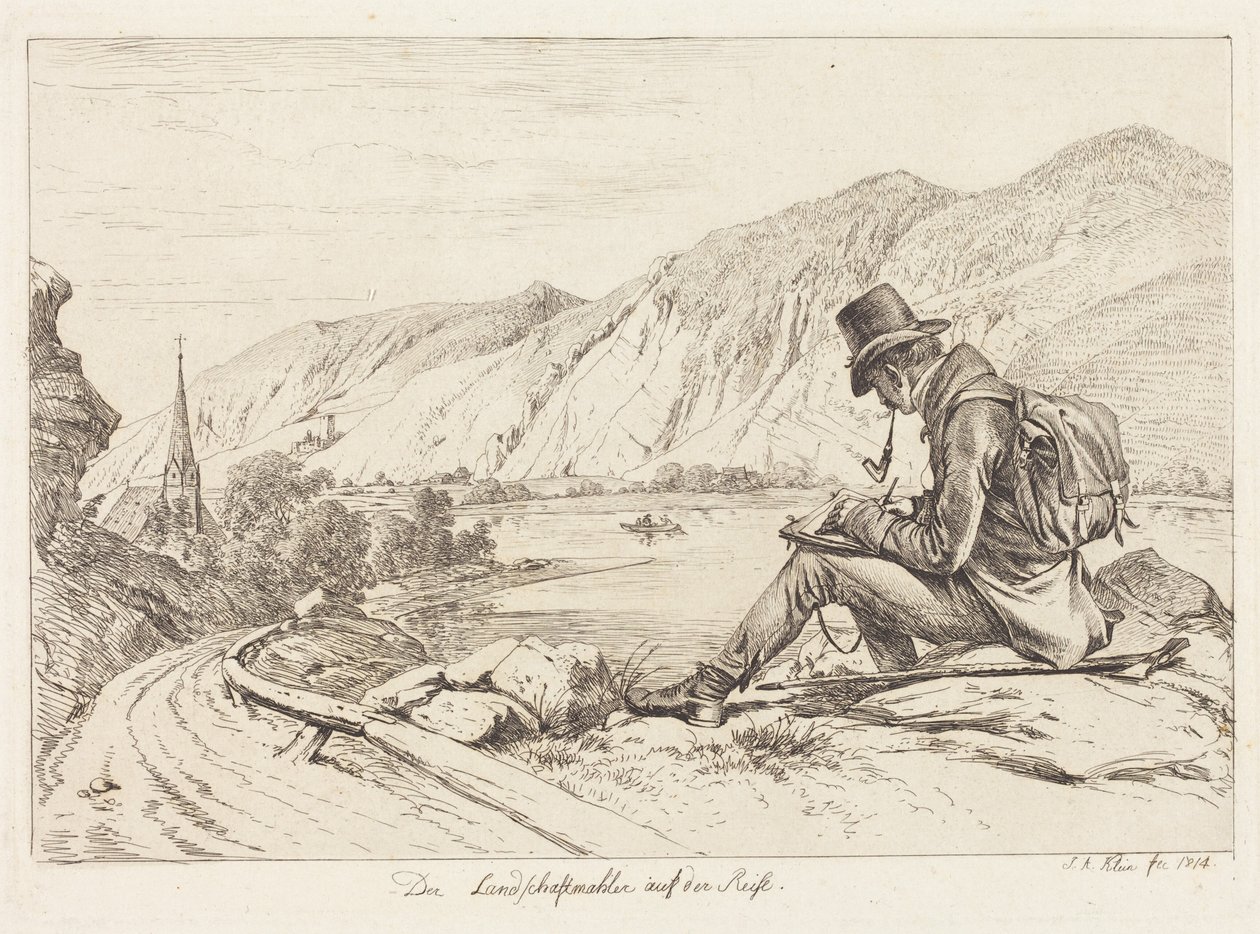 Landskapsmålaren på resa (The Landscape Painter on Tour) av Johann Adam Klein