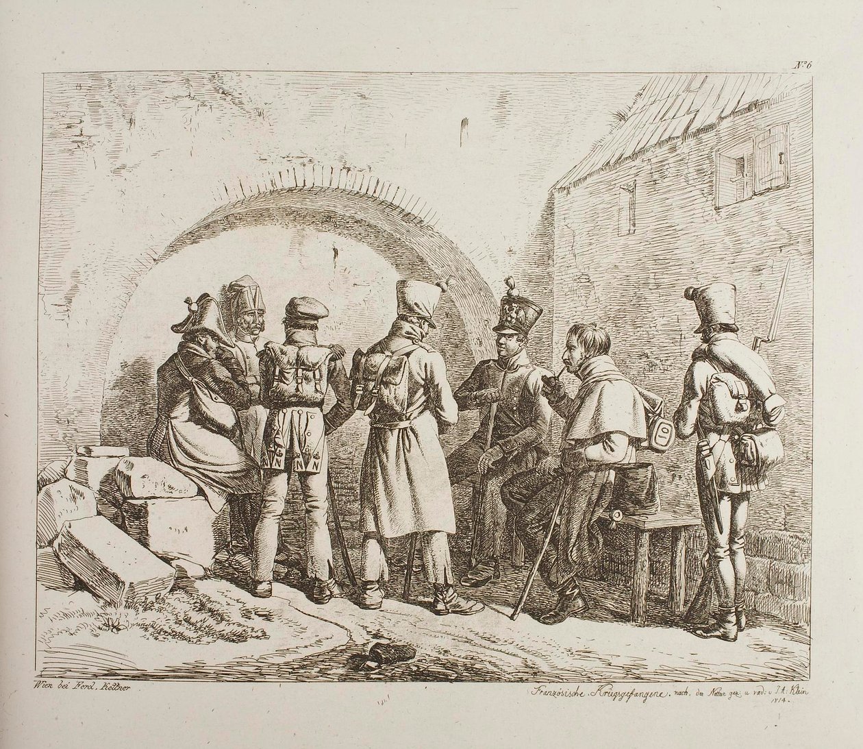 Franska krigsfångar av Johann Adam Klein