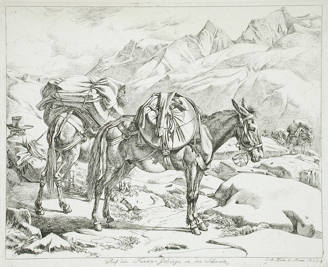Furka-bergen, Schweiz av Johann Adam Klein