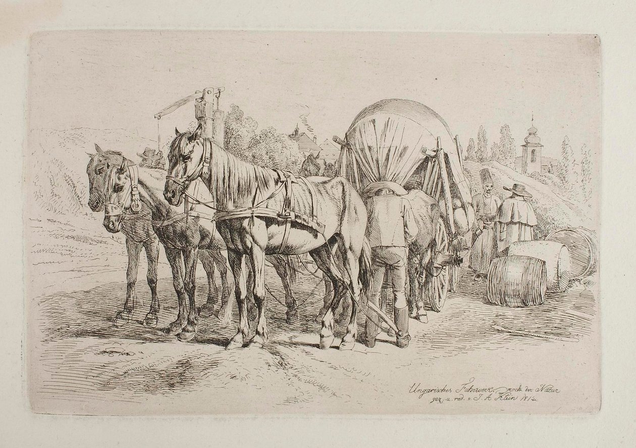Ungersk hästvagn av Johann Adam Klein