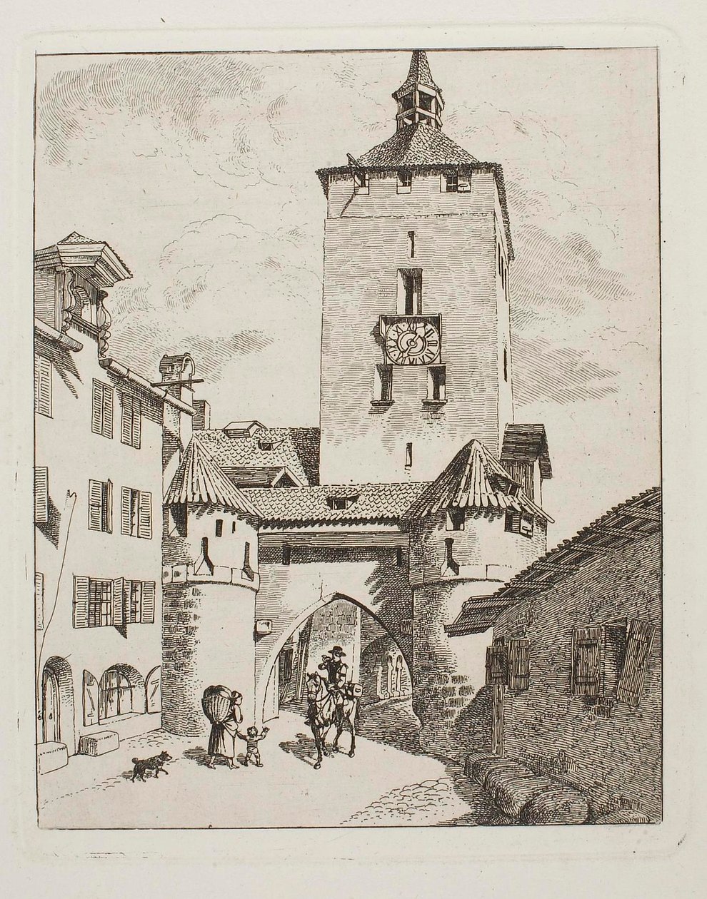Nürnbergs port av Johann Adam Klein