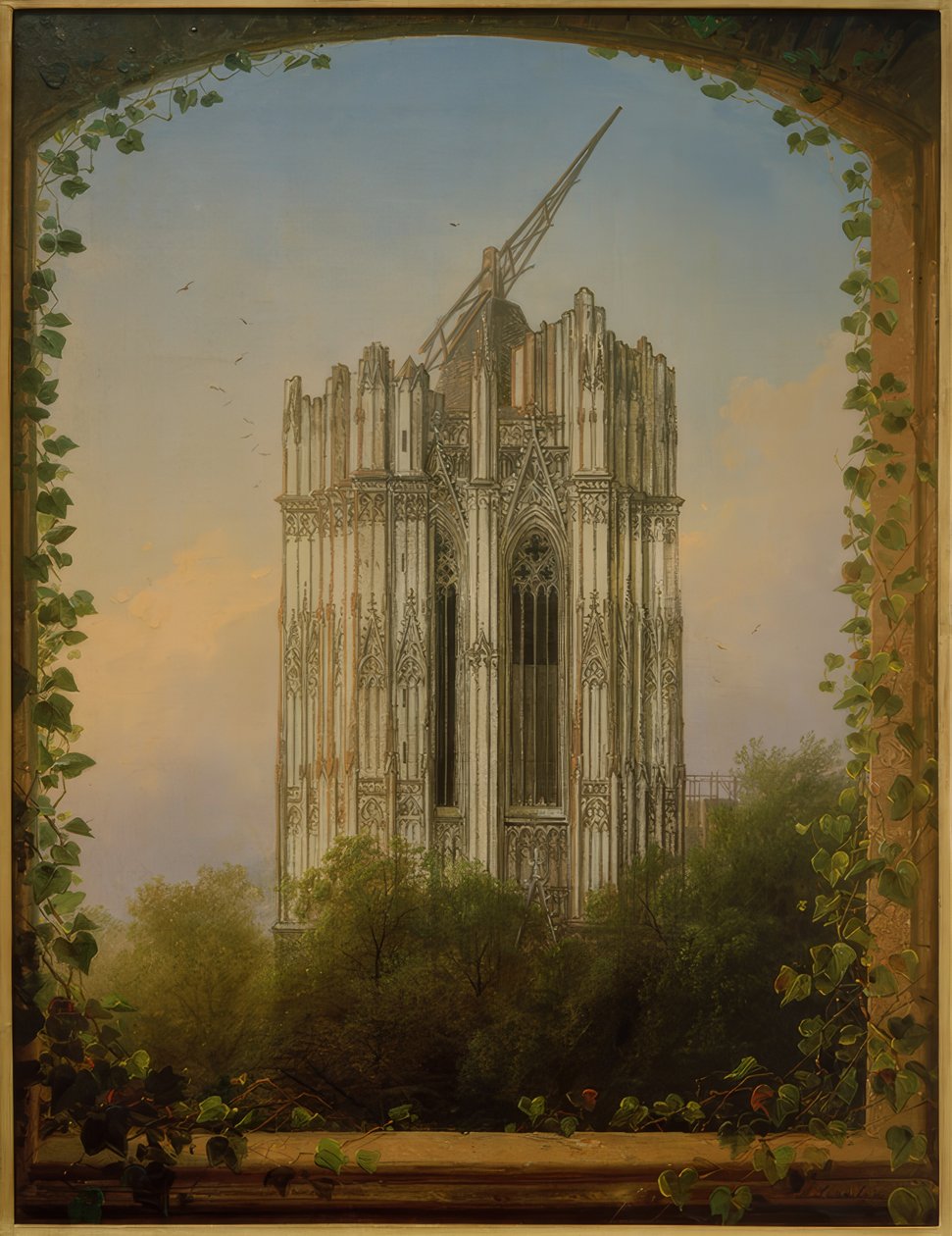 Oavslutat sydtorn av Johann Adolf Lasinsky