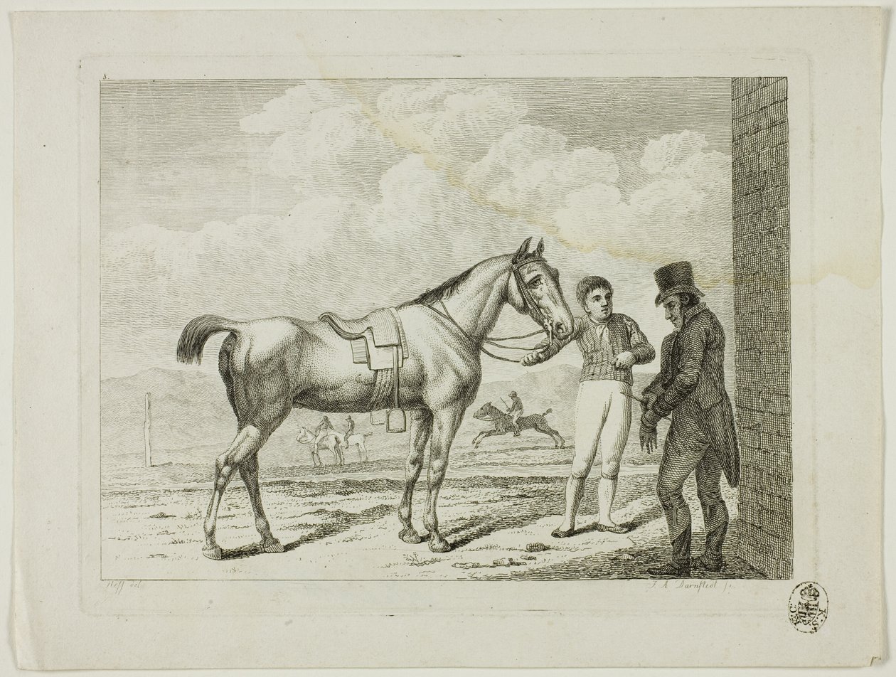 Ridskola och hästar av Johann Adolph Darnstedt