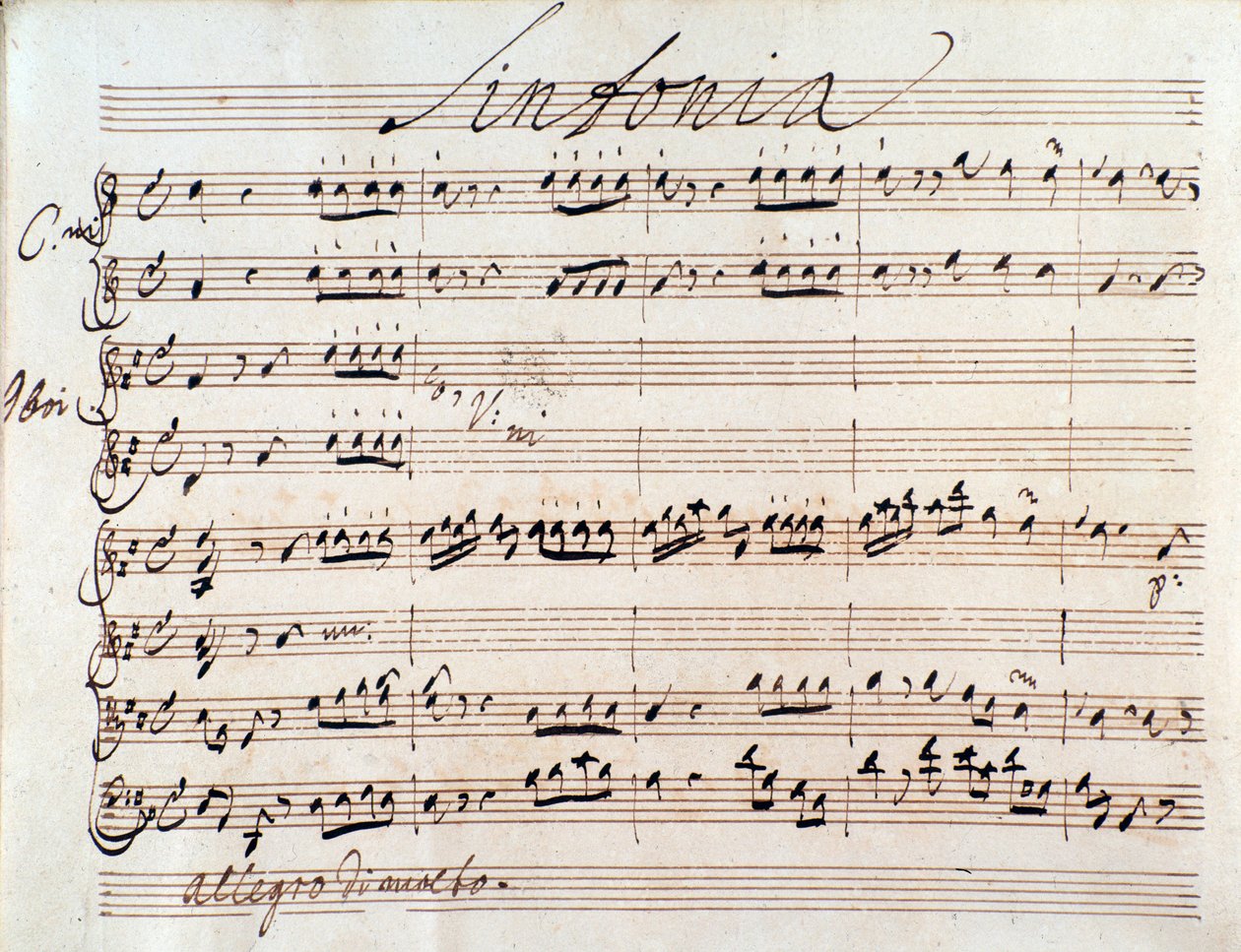 Första sidan av noten av Adriano i Siria av J A Hasse (1752) av Johann Adolph Hasse
