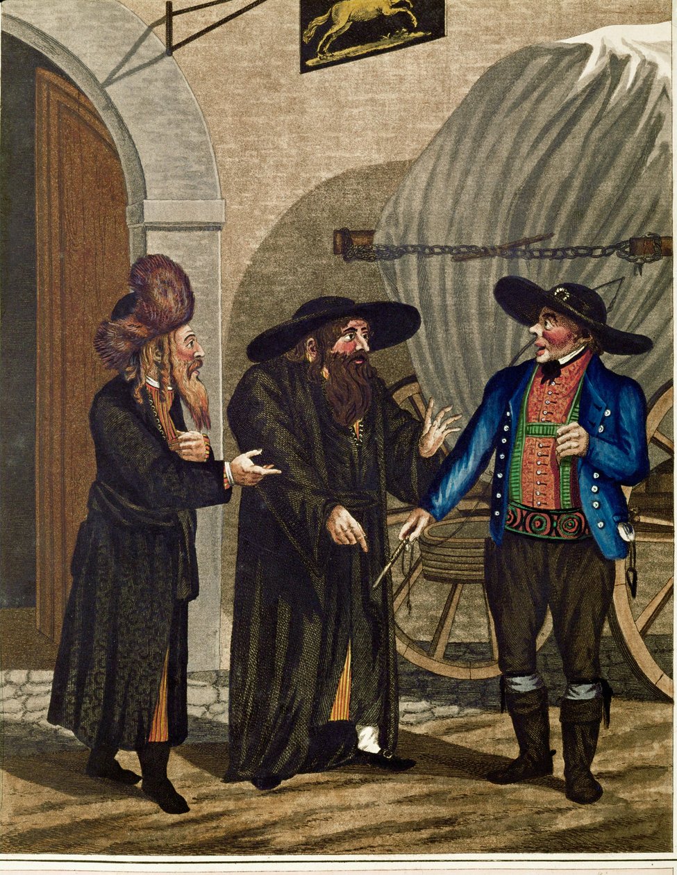 Polska judar och kusk, från en serie av wienertyper ... av Johann Adolph Opitz