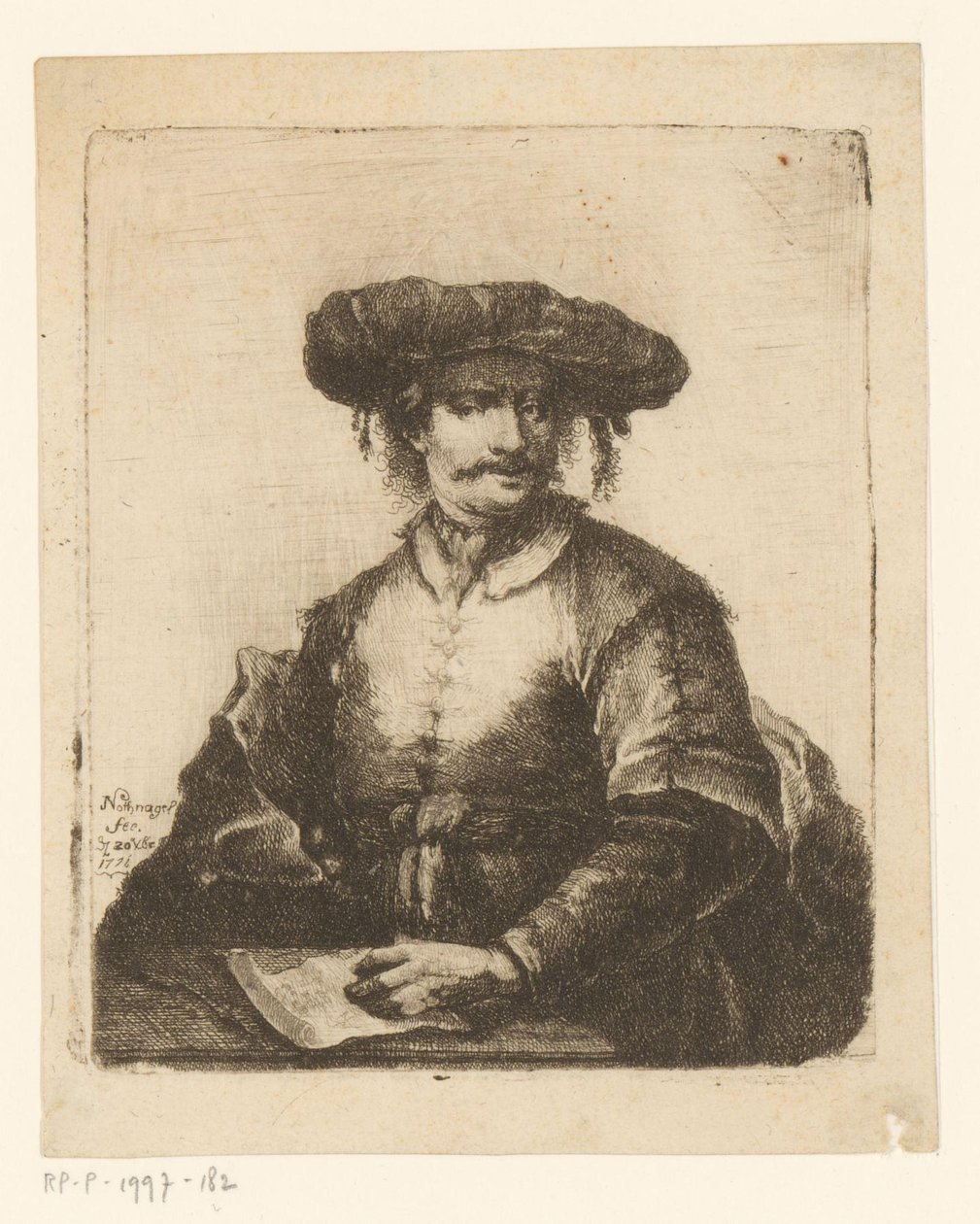 Porträtt av en okänd konstnär av Johann Andreas Benjamin Nothnagel