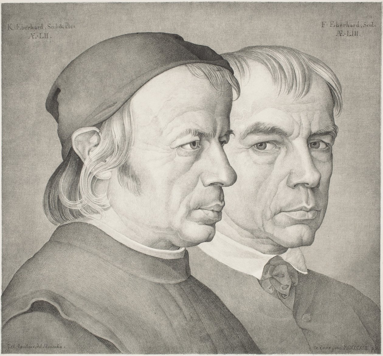 Bröderna Konrad och Franz Eberhard av Johann Anton Ramboux