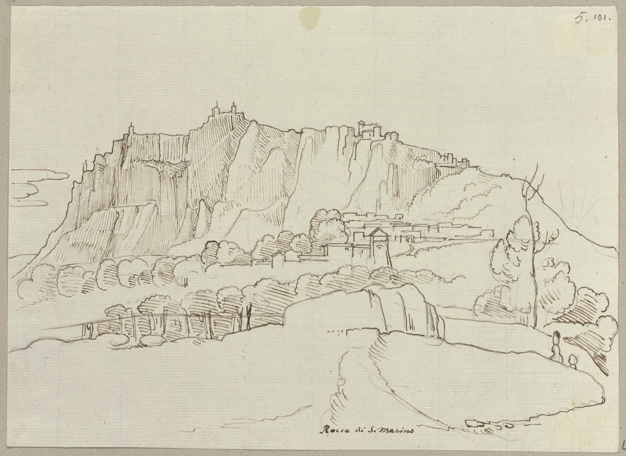 Republiken San Marino av Johann Anton Ramboux
