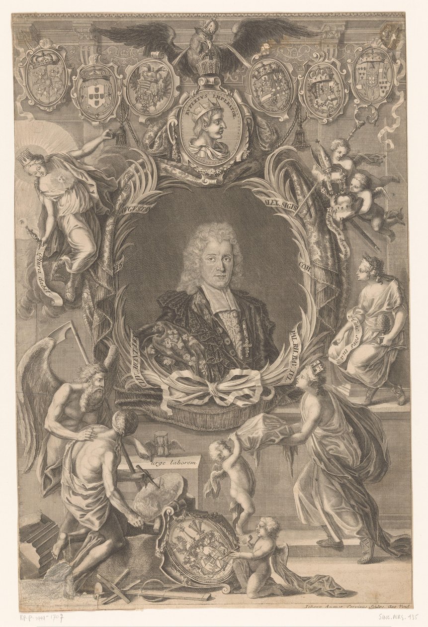 Porträtt av Alexander Sigismund Paltsgraaf van Neuburg av Johann August Corvinus