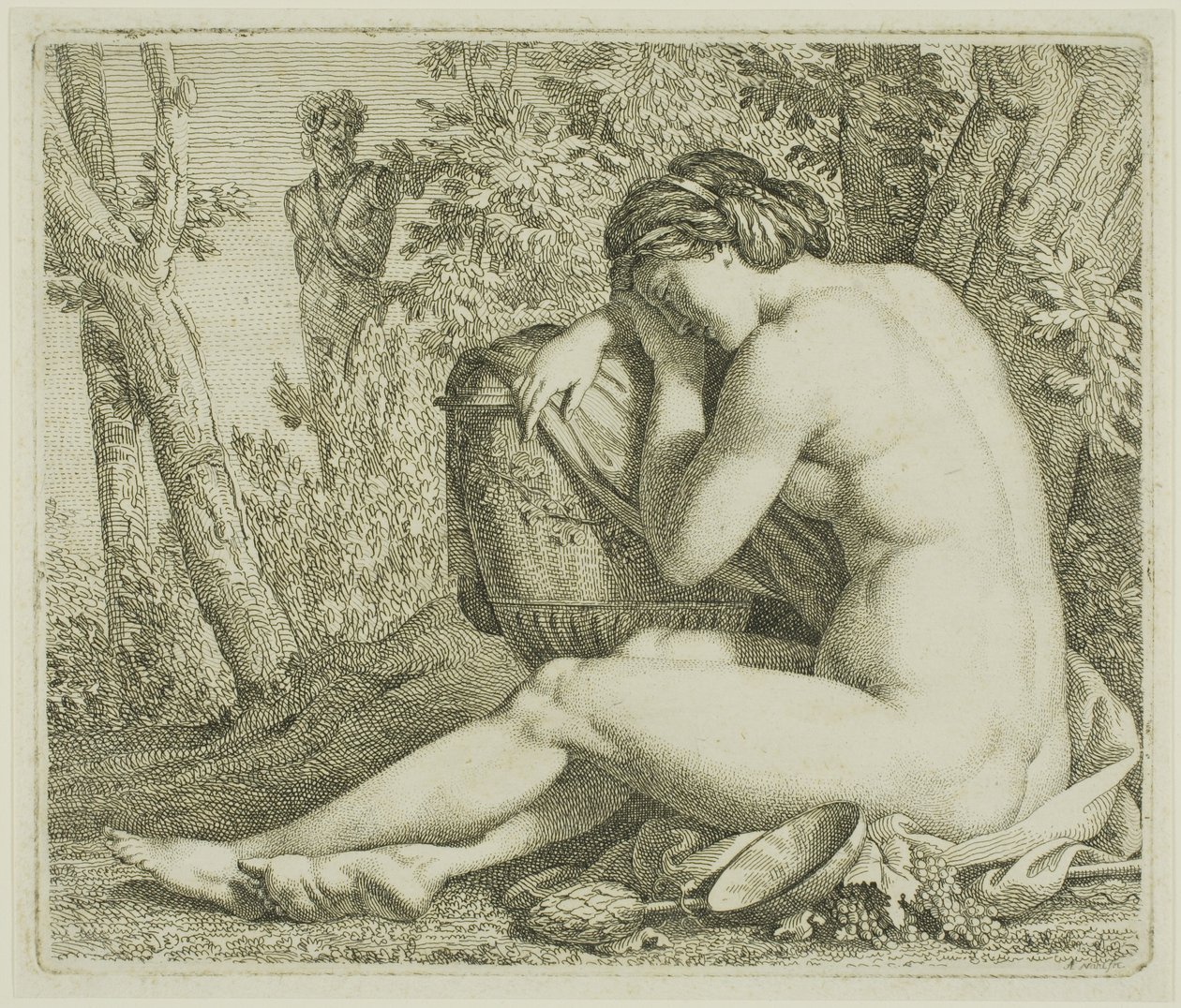 Vilande Bacchante av Johann August Nahl II