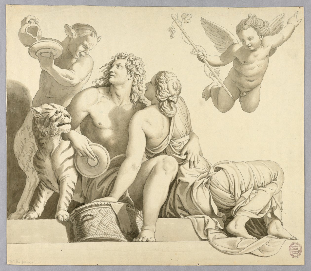 Dionysos och Ariadne av Johann August Nahl the Younger