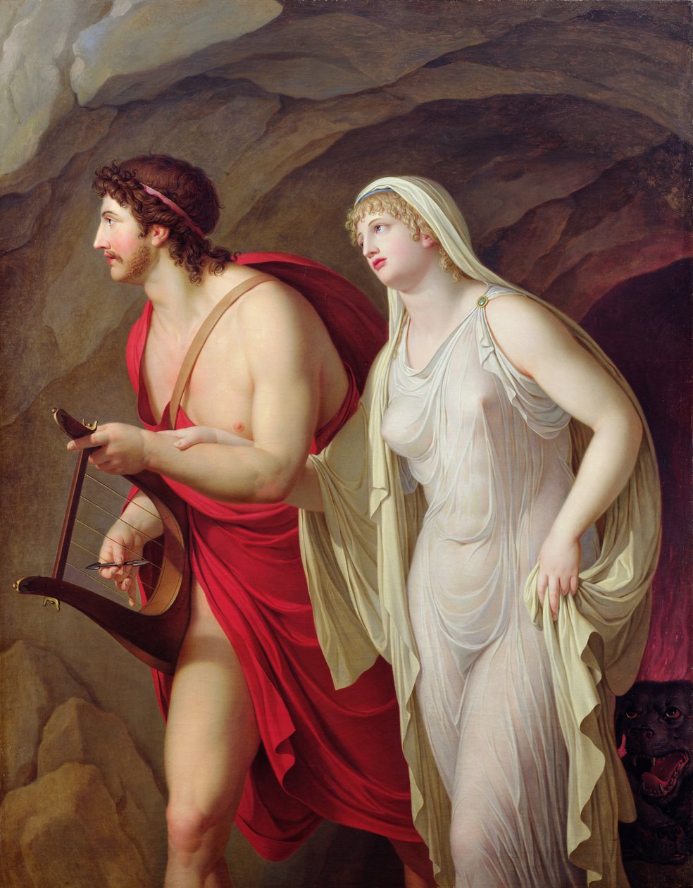 Orfeus och Eurydike, 1807 av Johann August Nahl the Younger
