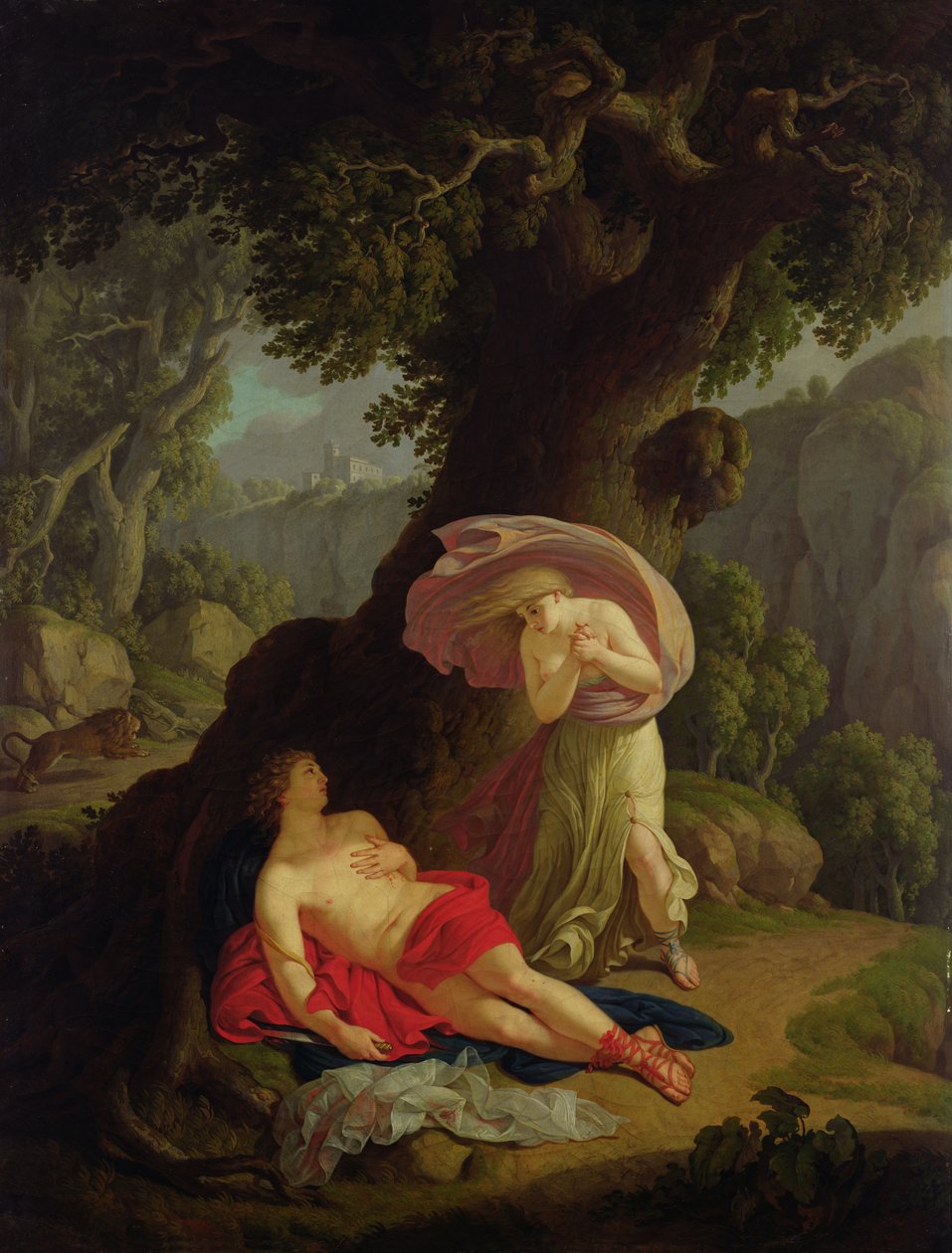 Pyramus och Thisbe, ca 1788-90 av Johann August Nahl the Younger