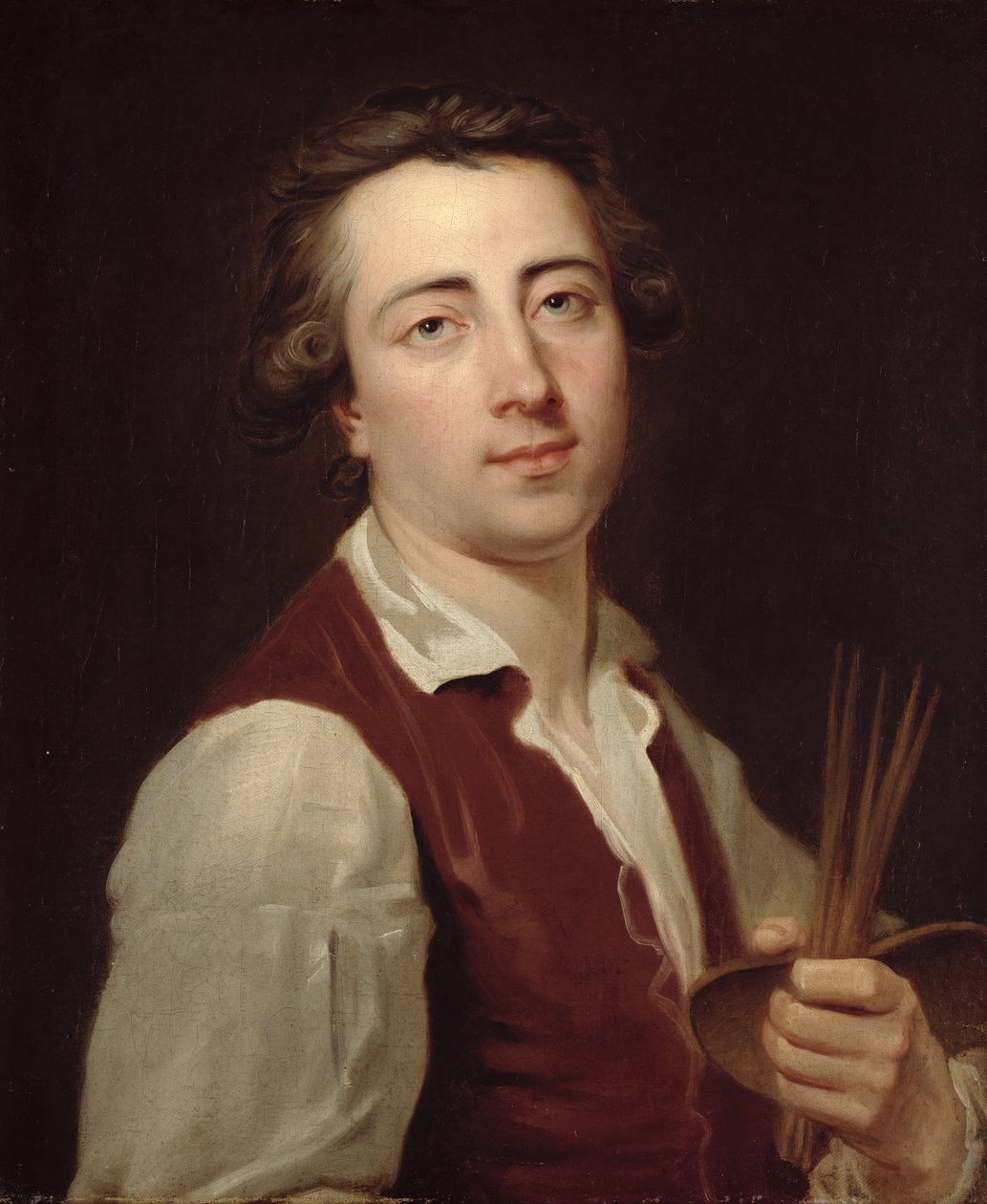 Självporträtt, ca 1775-80 av Johann August Nahl the Younger