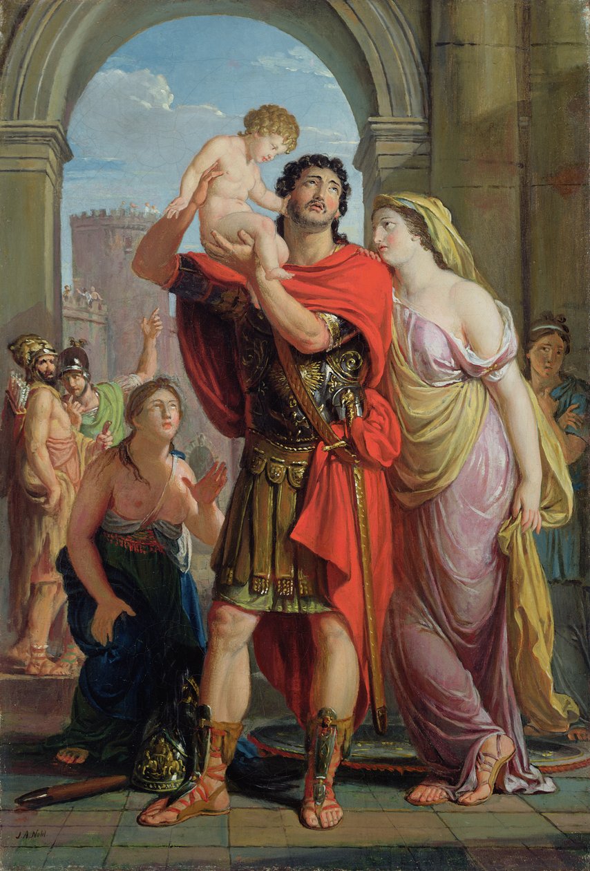 Hectors avgång, 1814-16 av Johann August Nahl the Younger