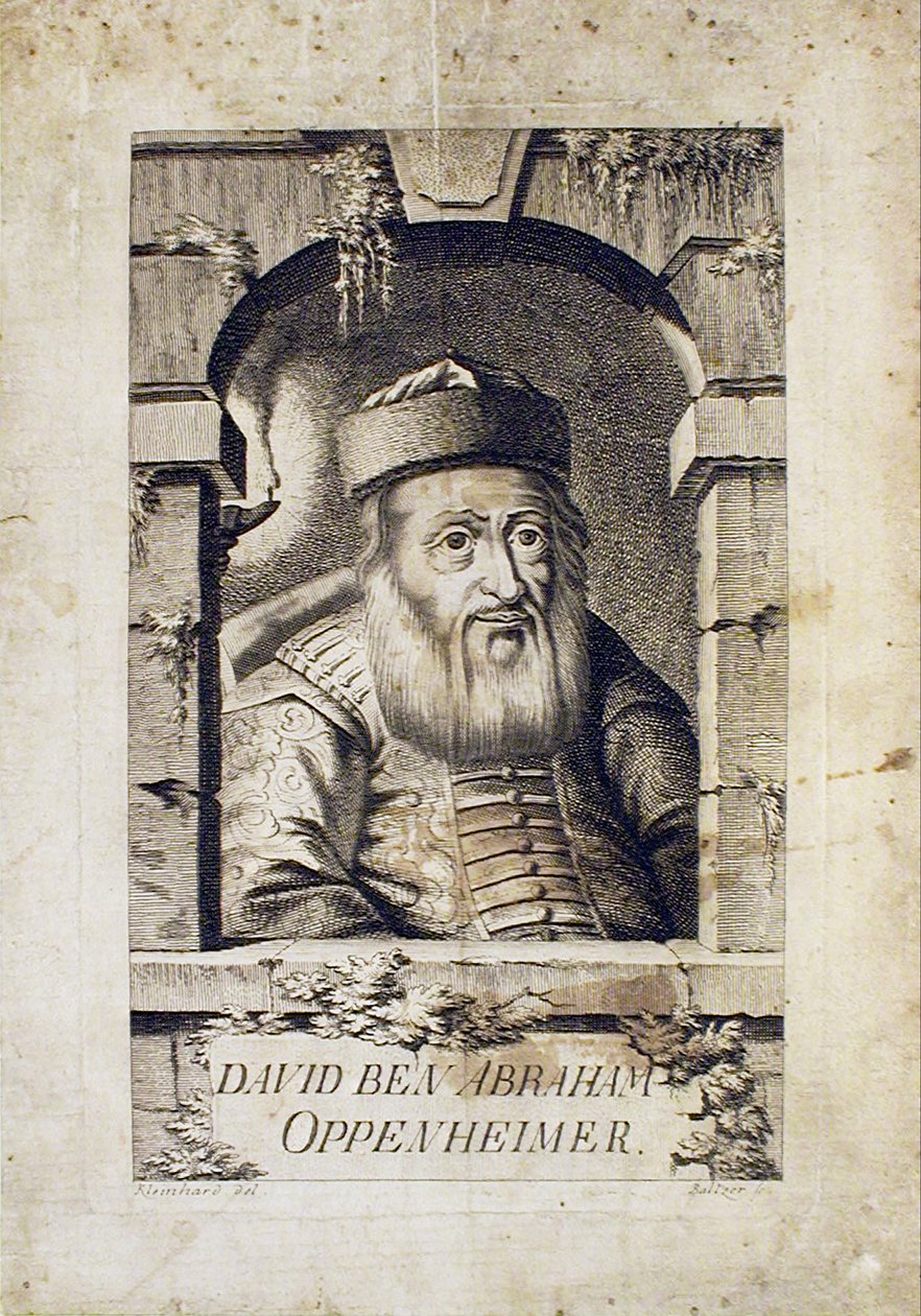 Porträtt av David Oppenheim 1664-1736, överrabbin i Prag av Johann Balzer